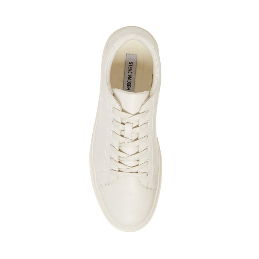 Zapatillas Steve Madden Tilton Cuero Hombre Blancas | ES DF9S08